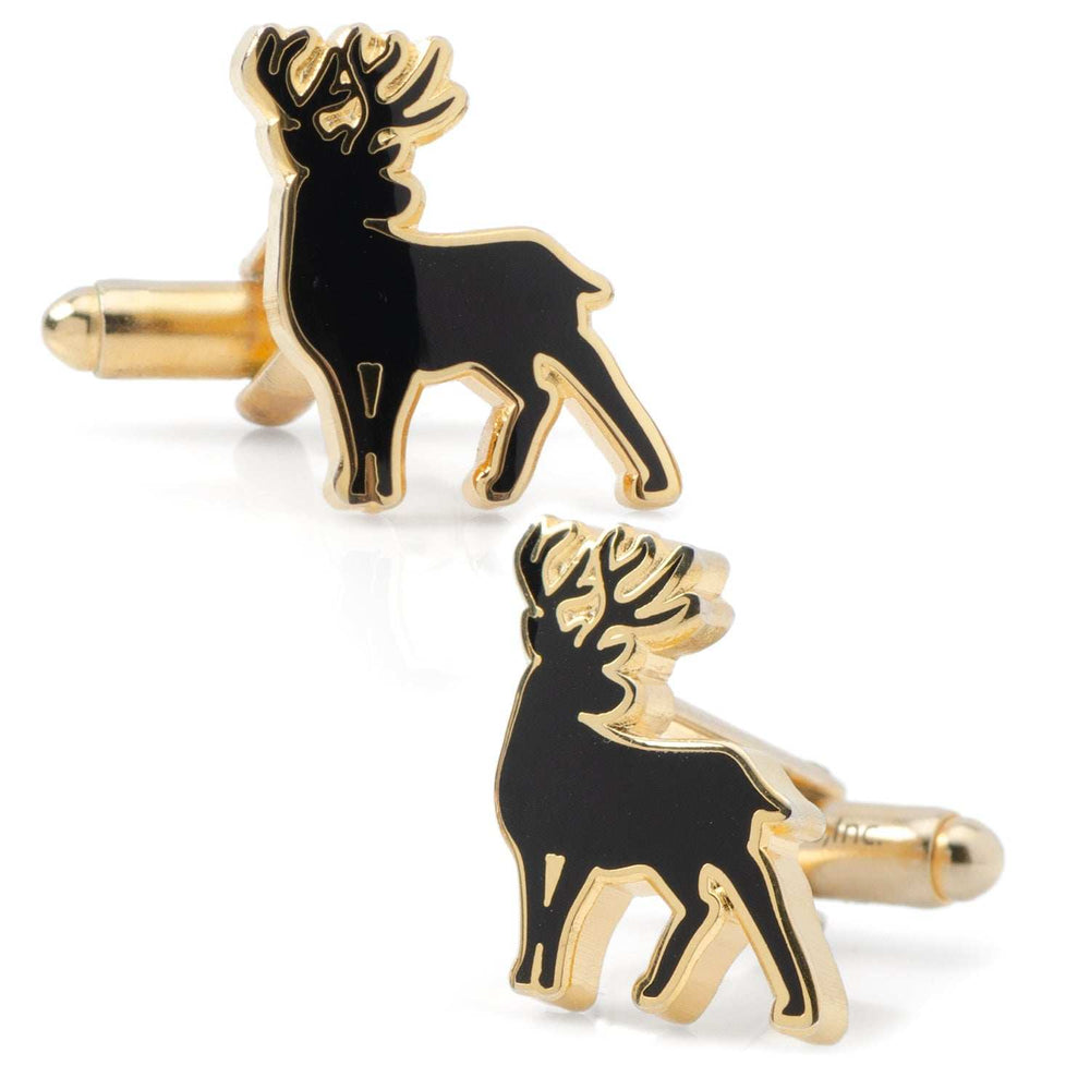 Stag Deer Gold Cufflinks - Cufflinks.com - Flyclothing LLC