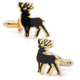 Stag Deer Gold Cufflinks - Cufflinks.com - Flyclothing LLC