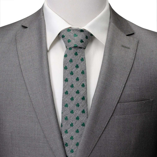 Herringbone Shamrock Men's Tie - Cufflinks.com - Flyclothing LLC