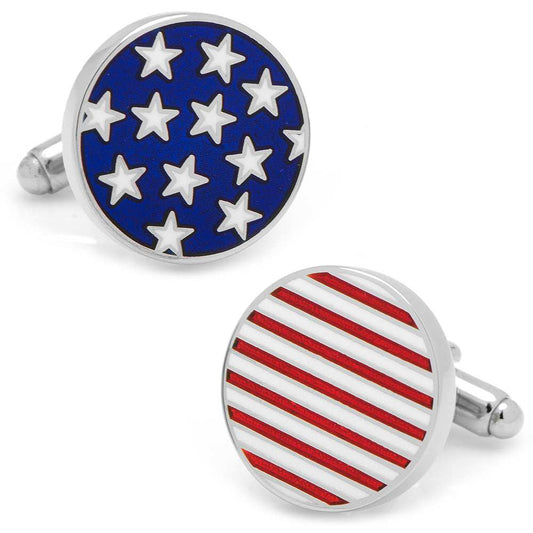 Stars and Stripes American Flag Cufflinks - Cufflinks.com - Flyclothing LLC