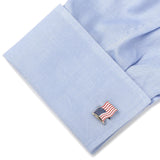 American Waving Flag Cufflinks and Tie Bar Gift Set - Cufflinks.com - Flyclothing LLC