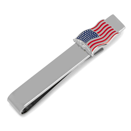 Waving American Flag Tie Bar - Cufflinks.com - Flyclothing LLC