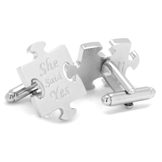 Wedding Puzzle Pieces Cufflinks Pair - Cufflinks.com - Flyclothing LLC