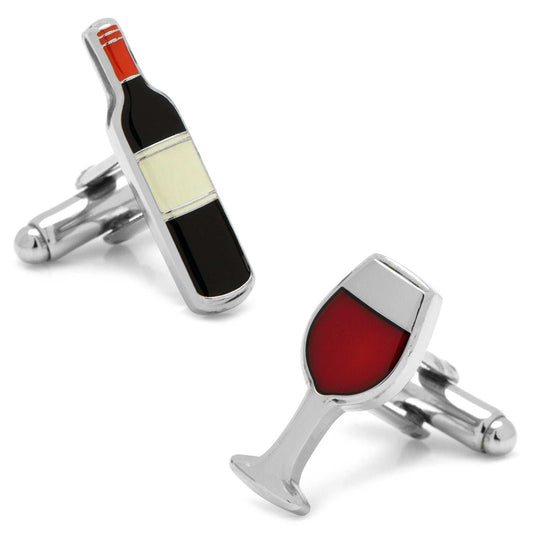 Wine and Bottle Cufflinks - Cufflinks.com - Flyclothing LLC