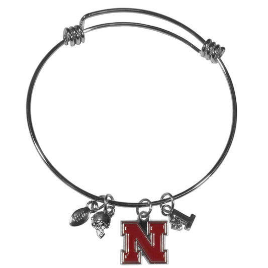 Nebraska Cornhuskers Charm Bangle Bracelet - Nebraska Cornhuskers - Flyclothing LLC