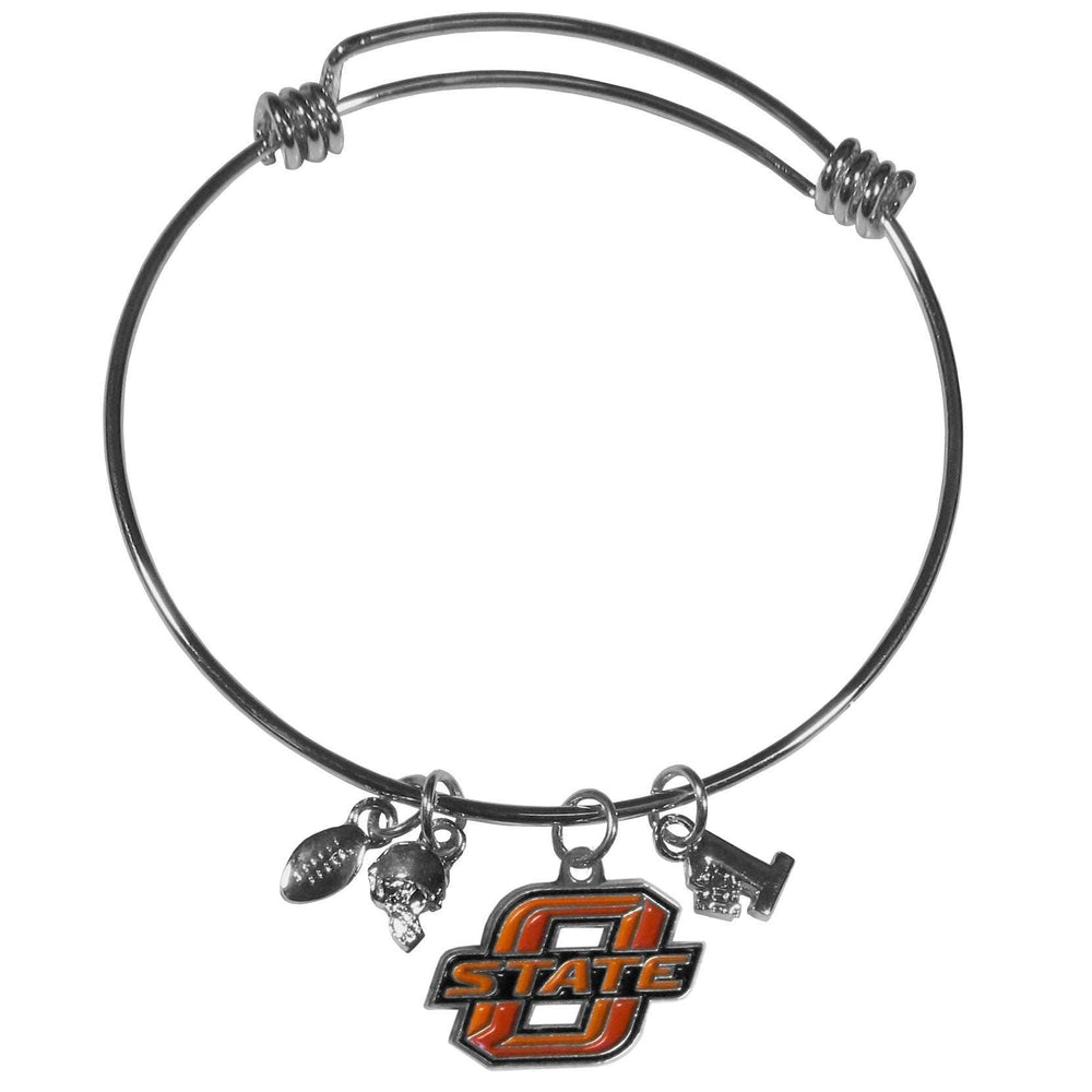 Oklahoma St. Cowboys Charm Bangle Bracelet - Oklahoma St. Cowboys - Flyclothing LLC