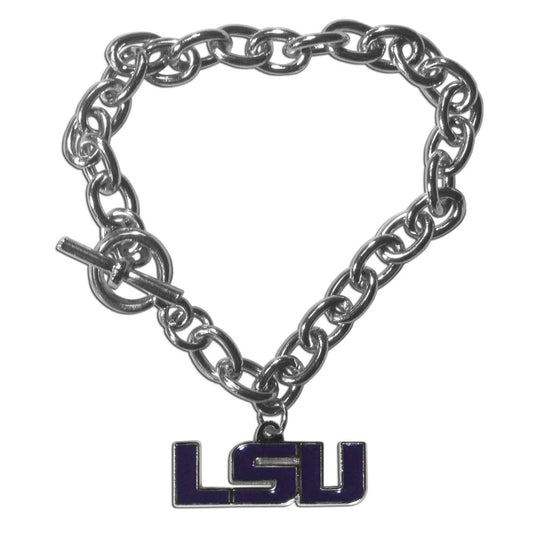 LSU Tigers Charm Chain Bracelet - LSU Tigers - Flyclothing LLC