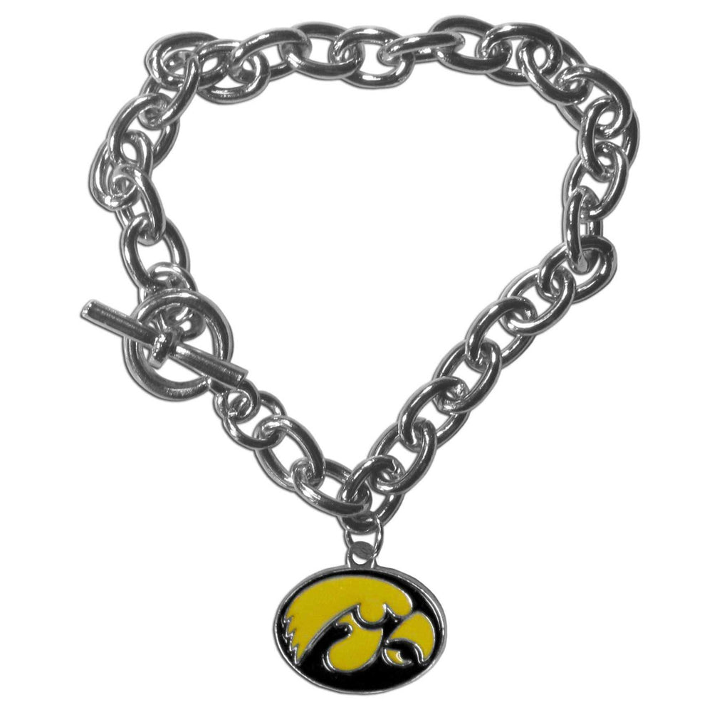 Iowa Hawkeyes Charm Chain Bracelet - Iowa Hawkeyes - Flyclothing LLC
