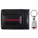 Arkansas Razorbacks Leather Cash & Cardholder & Steel Key Chain - Arkansas Razorbacks - Flyclothing LLC