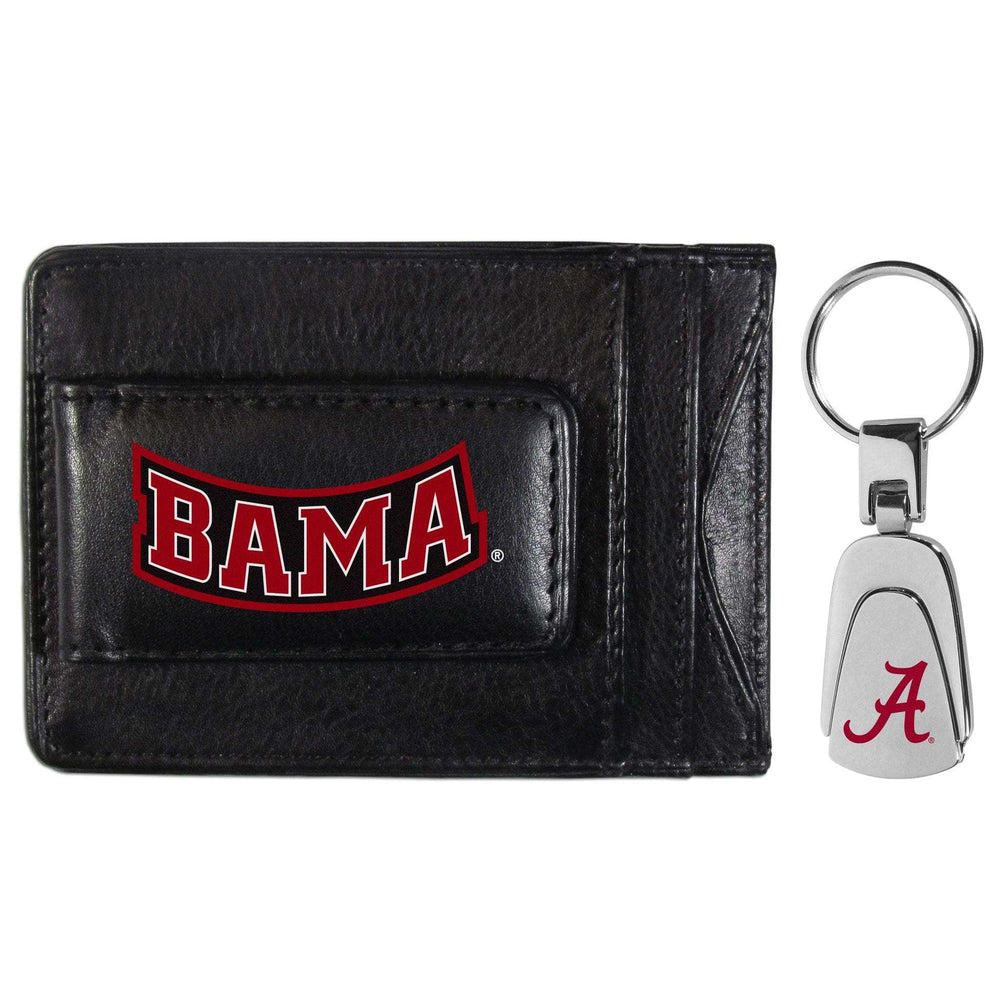 Alabama Crimson Tide Leather Cash & Cardholder & Steel Key Chain - Alabama Crimson Tide - Flyclothing LLC