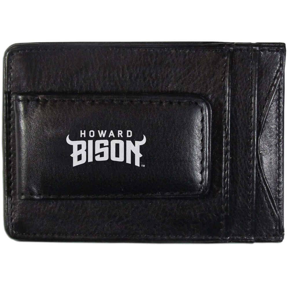 Howard University Bison Logo Leather Cash and Cardholder - Howard University Bison - Flyclothing LLC