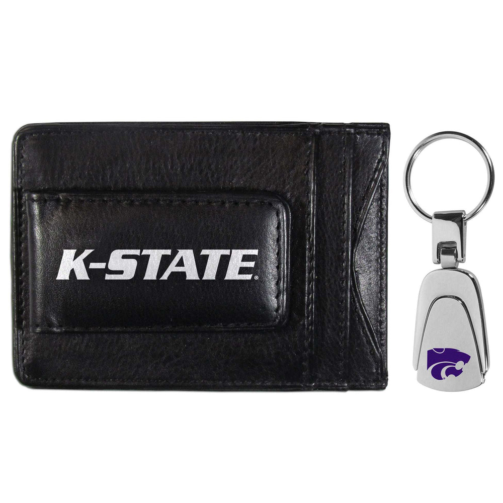 Kansas St. Wildcats Leather Cash & Cardholder & Steel Key Chain - Kansas St. Wildcats - Flyclothing LLC