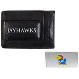 Kansas Jayhawks Leather Cash & Cardholder & Money Clip - Kansas Jayhawks - Flyclothing LLC