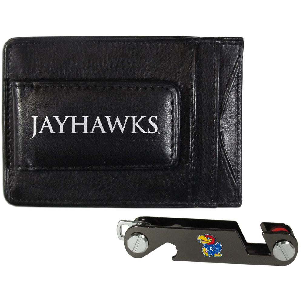 Kansas Jayhawks Leather Cash & Cardholder & Key Organizer - Kansas Jayhawks - Flyclothing LLC