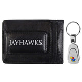 Kansas Jayhawks Leather Cash & Cardholder & Steel Key Chain - Kansas Jayhawks - Flyclothing LLC