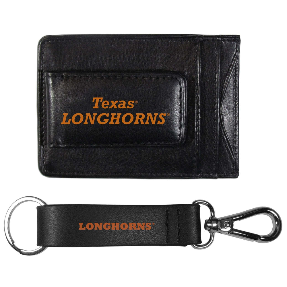 Texas Longhorns Leather Cash & Cardholder & Strap Key Chain - Texas Longhorns - Flyclothing LLC