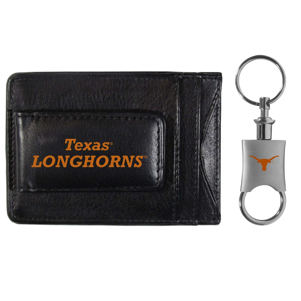 Texas Longhorns Leather Cash & Cardholder & Valet Key Chain - Texas Longhorns - Flyclothing LLC