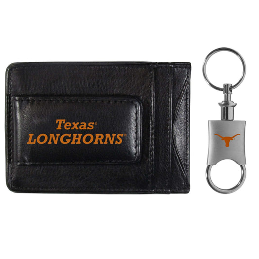 Texas Longhorns Leather Cash & Cardholder & Valet Key Chain - Texas Longhorns - Flyclothing LLC