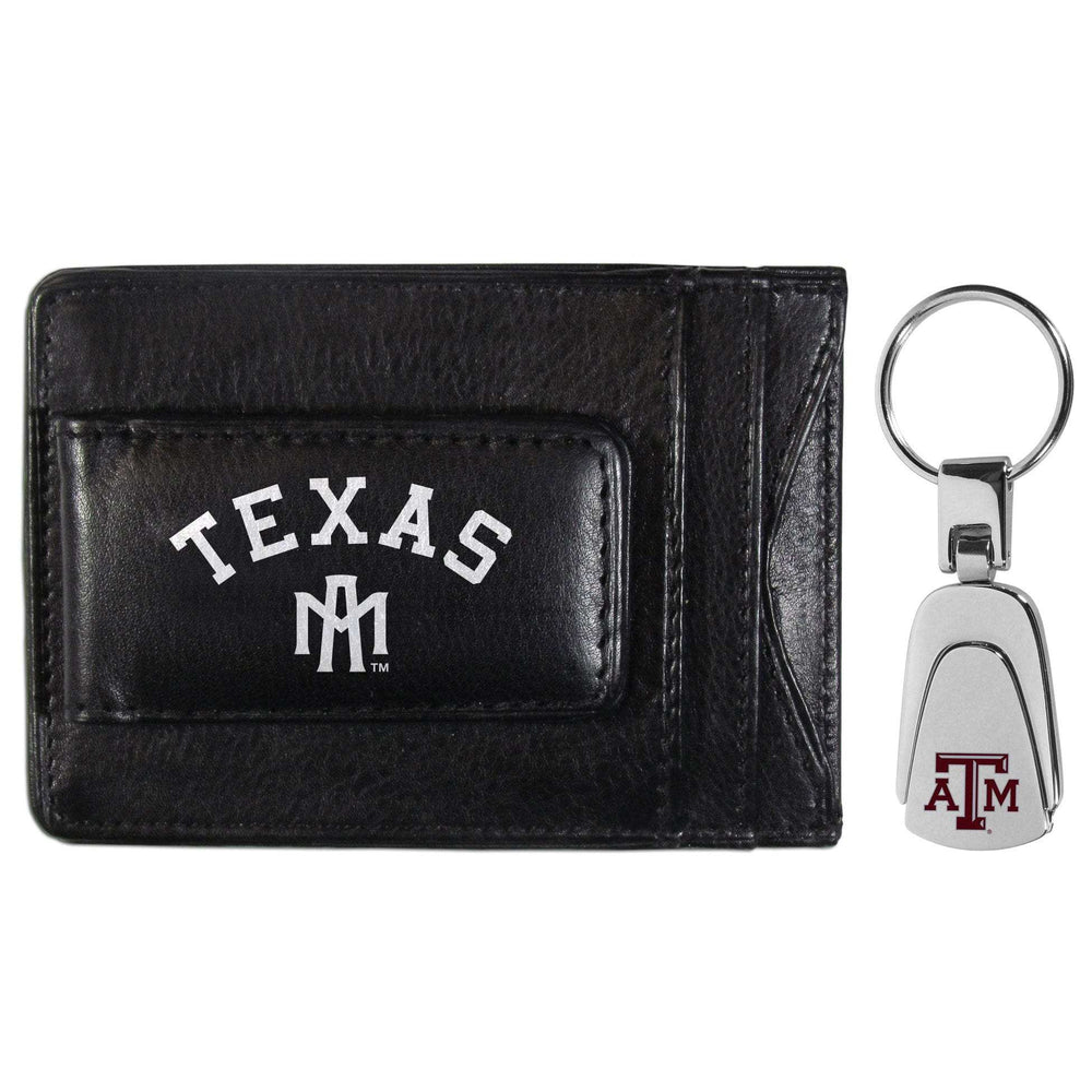 Texas A & M Aggies Leather Cash & Cardholder & Steel Key Chain - Texas A & M Aggies - Flyclothing LLC