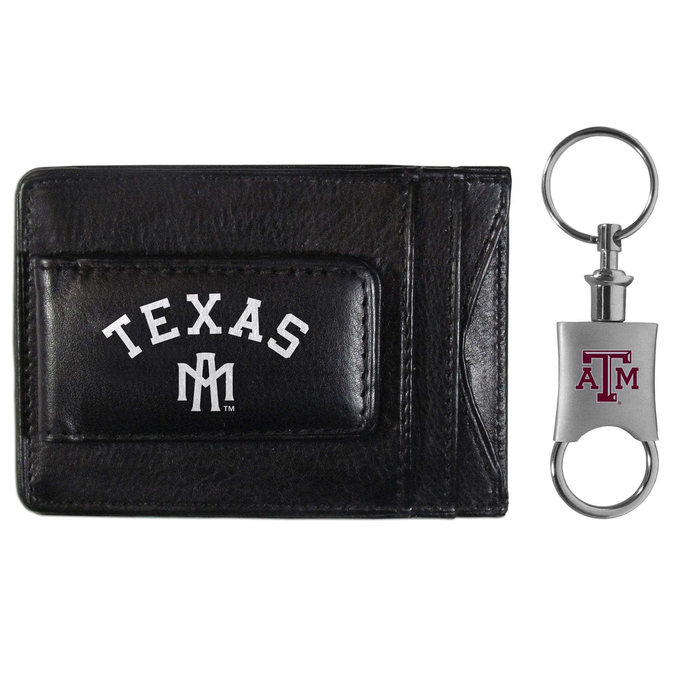 Texas A & M Aggies Leather Cash & Cardholder & Valet Key Chain - Texas A & M Aggies - Flyclothing LLC