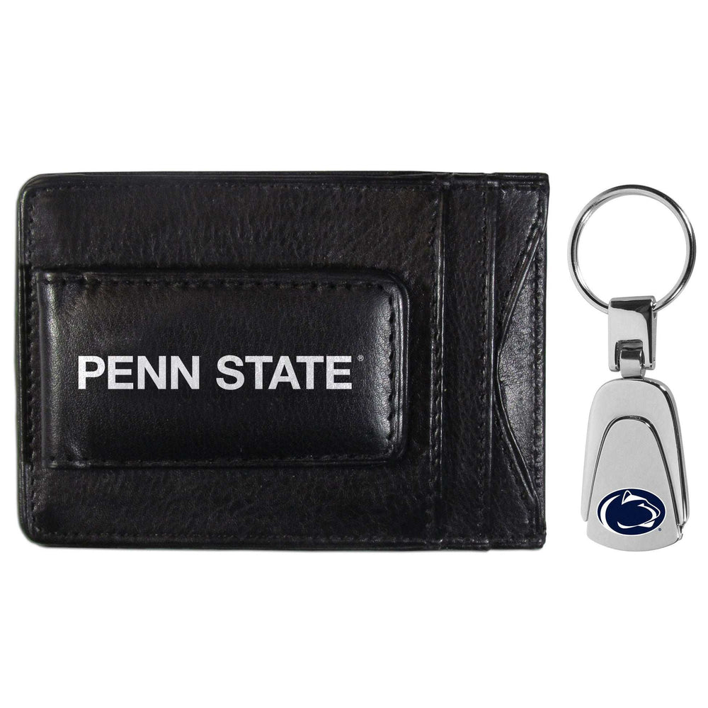 Penn St. Nittany Lions Leather Cash & Cardholder & Steel Key Chain - Penn St. Nittany Lions - Flyclothing LLC