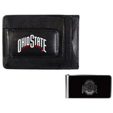 Ohio St. Buckeyes Leather Cash & Cardholder & Black Money Clip - Ohio State Buckeyes - Flyclothing LLC