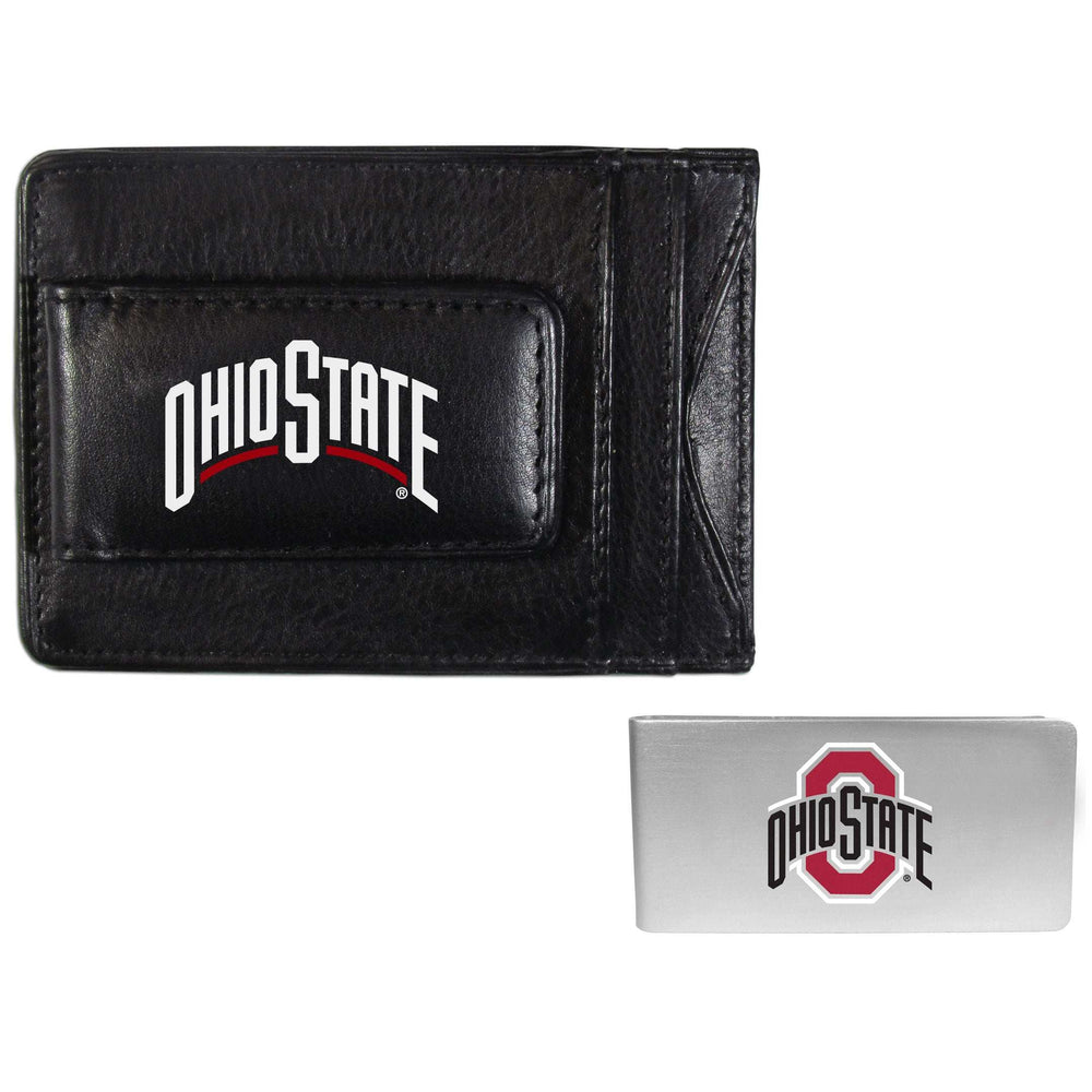 Ohio St. Buckeyes Leather Cash & Cardholder & Money Clip - Ohio State Buckeyes - Flyclothing LLC
