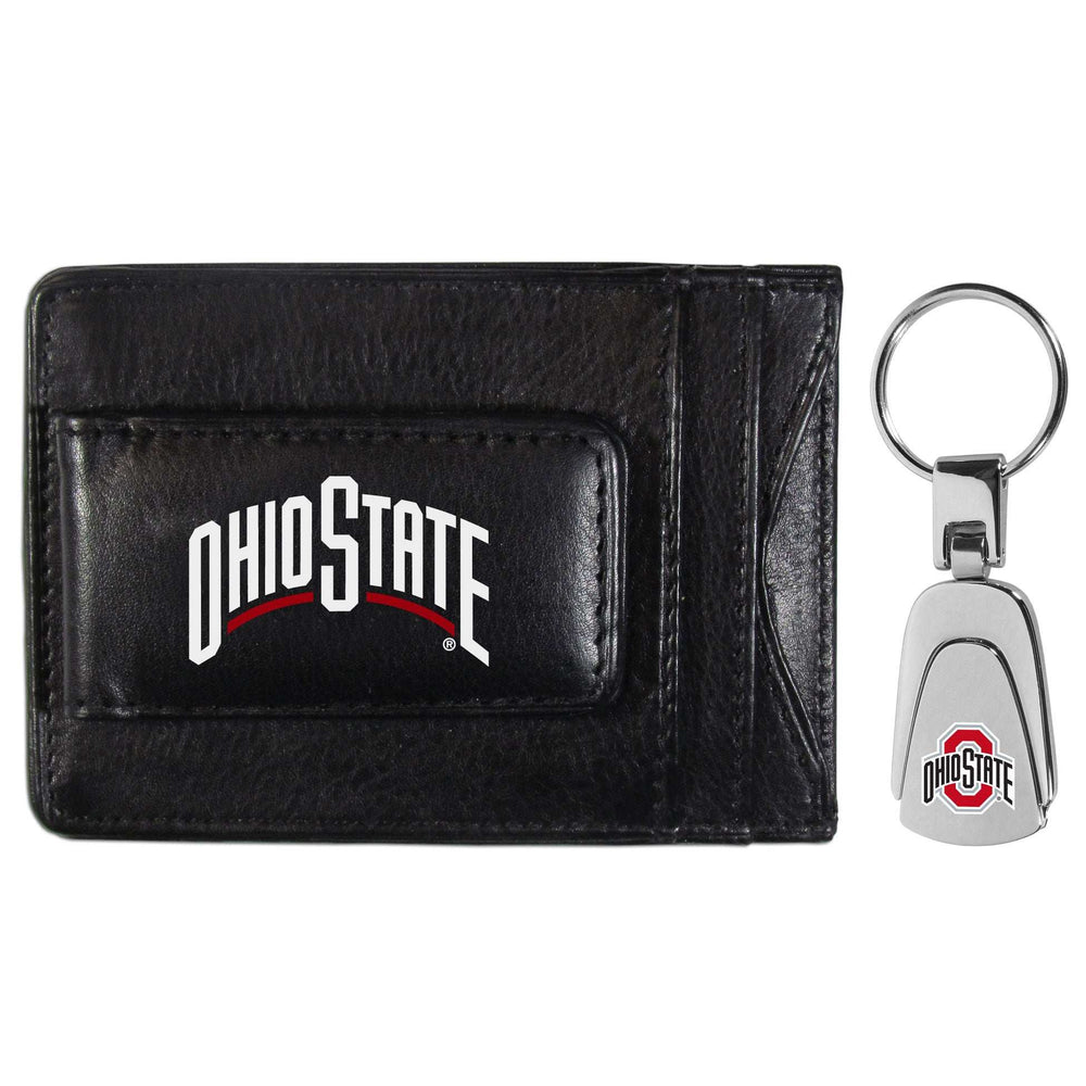 Ohio St. Buckeyes Leather Cash & Cardholder & Steel Key Chain - Ohio State Buckeyes - Flyclothing LLC