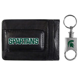 Michigan St. Spartans Leather Cash & Cardholder & Valet Key Chain - Michigan St. Spartans - Flyclothing LLC