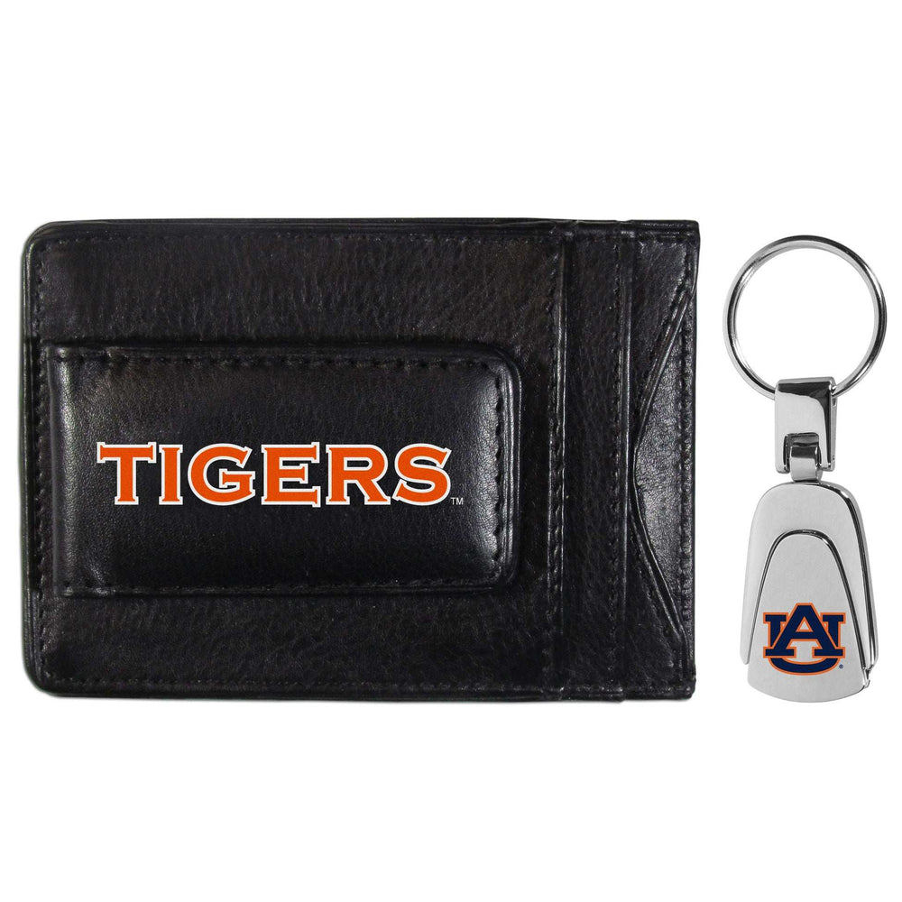 Auburn Tigers Leather Cash & Cardholder & Steel Key Chain - Auburn Tigers - Flyclothing LLC