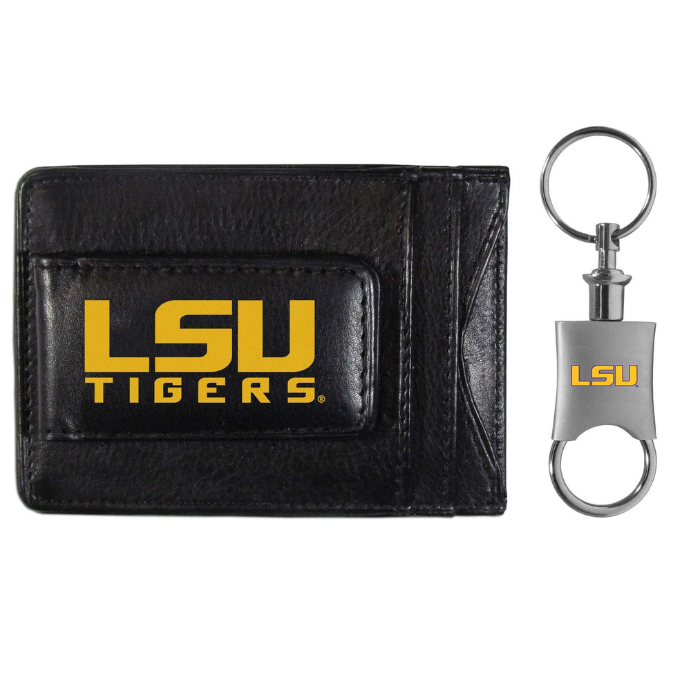 LSU Tigers Leather Cash & Cardholder & Valet Key Chain - LSU Tigers - Flyclothing LLC