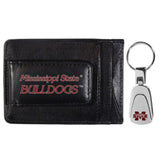 Mississippi St. Bulldogs Leather Cash & Cardholder & Steel Key Chain - Mississippi St. Bulldogs - Flyclothing LLC