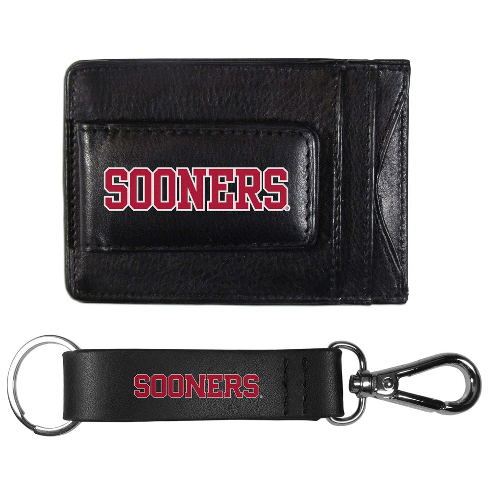 Oklahoma Sooners Leather Cash & Cardholder & Strap Key Chain - Oklahoma Sooners - Flyclothing LLC