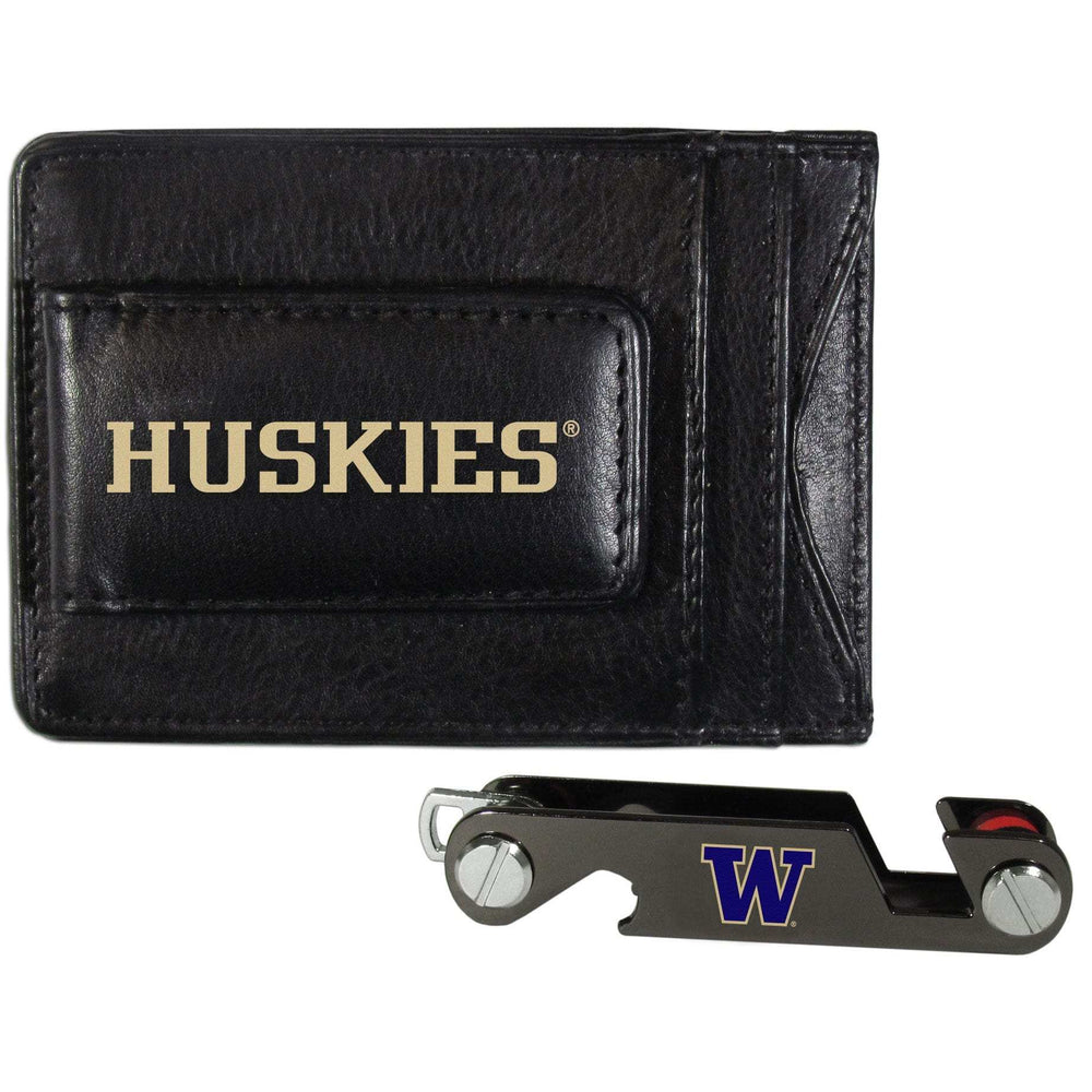 Washington Huskies Leather Cash & Cardholder & Key Organizer - Washington Huskies - Flyclothing LLC
