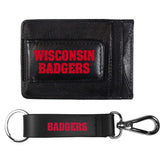 Wisconsin Badgers Leather Cash & Cardholder & Strap Key Chain - Wisconsin Badgers - Flyclothing LLC