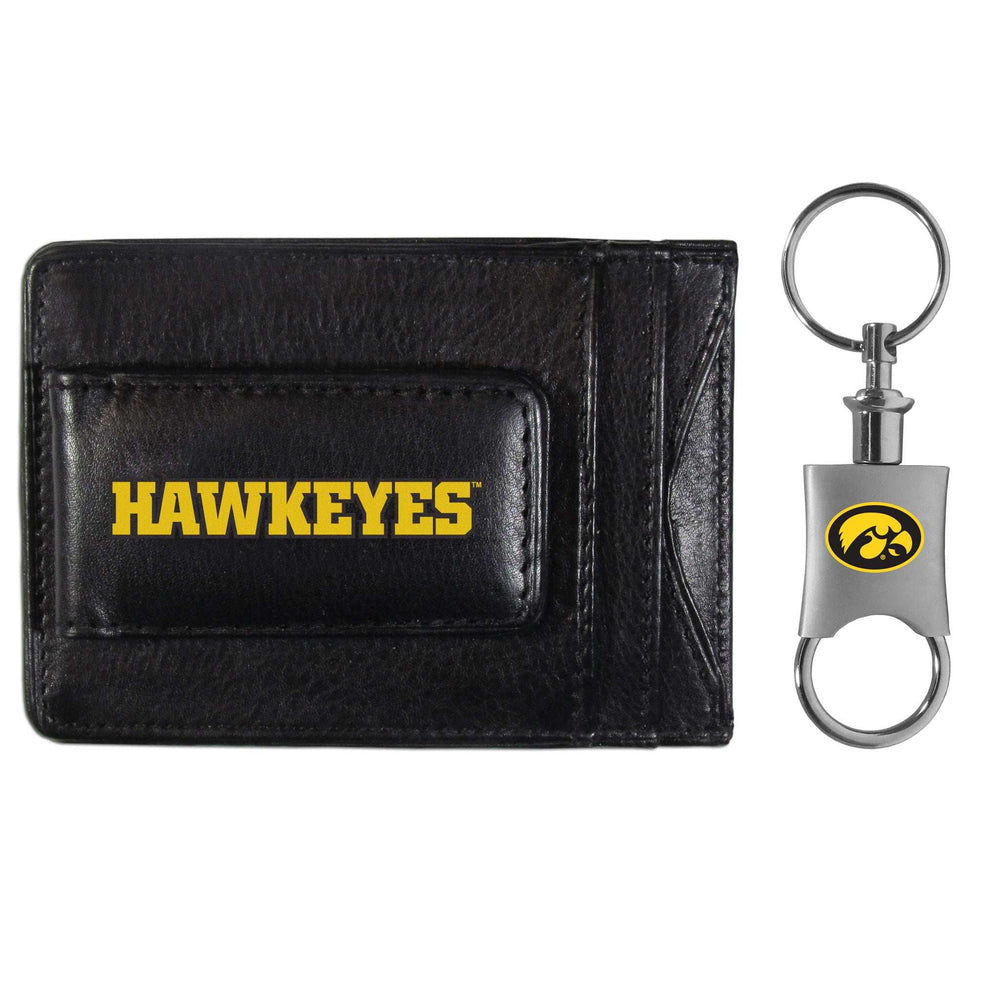 Iowa Hawkeyes Leather Cash & Cardholder & Valet Key Chain - Iowa Hawkeyes - Flyclothing LLC