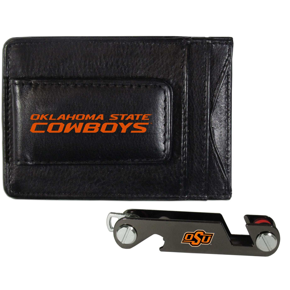 Oklahoma St. Cowboys Leather Cash & Cardholder & Key Organizer - Oklahoma St. Cowboys - Flyclothing LLC