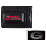 Georgia Bulldogs Leather Cash & Cardholder & Black Money Clip - Georgia Bulldogs - Flyclothing LLC