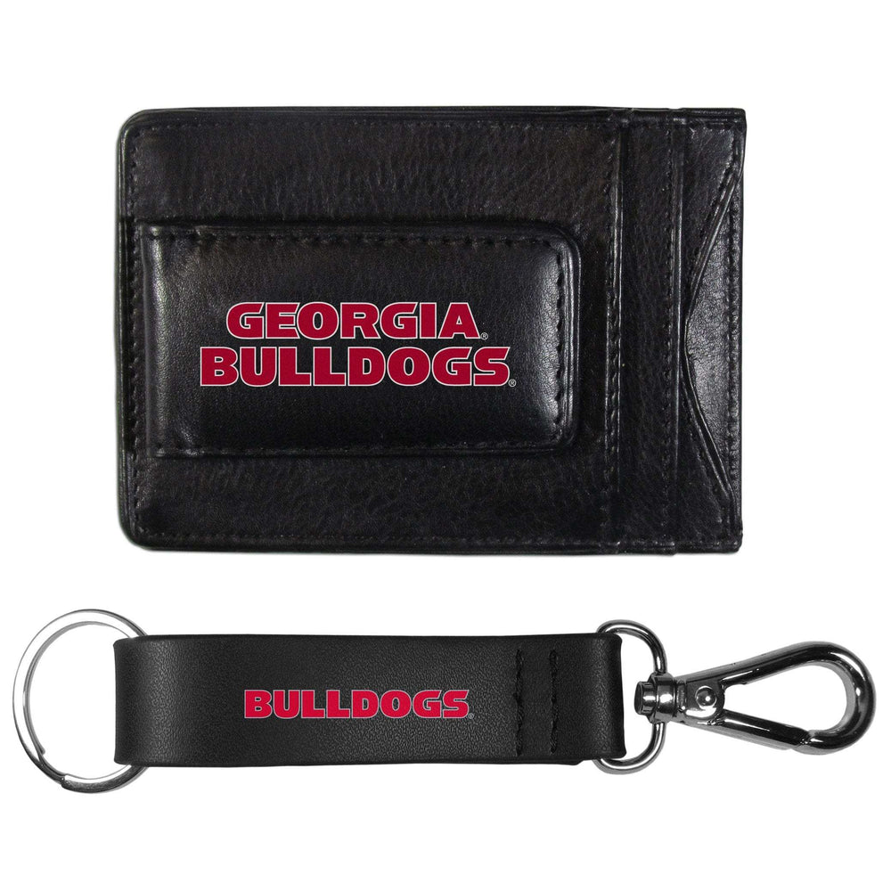 Georgia Bulldogs Leather Cash & Cardholder & Strap Key Chain - Georgia Bulldogs - Flyclothing LLC