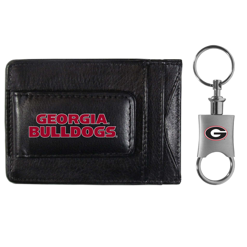 Georgia Bulldogs Leather Cash & Cardholder & Valet Key Chain - Georgia Bulldogs - Flyclothing LLC