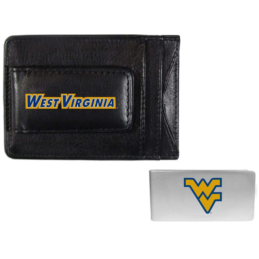 W. Virginia Mountaineers Leather Cash & Cardholder & Money Clip - W. Virginia Mountaineers - Flyclothing LLC