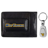 W. Virginia Mountaineers Leather Cash & Cardholder & Steel Key Chain - W. Virginia Mountaineers - Flyclothing LLC