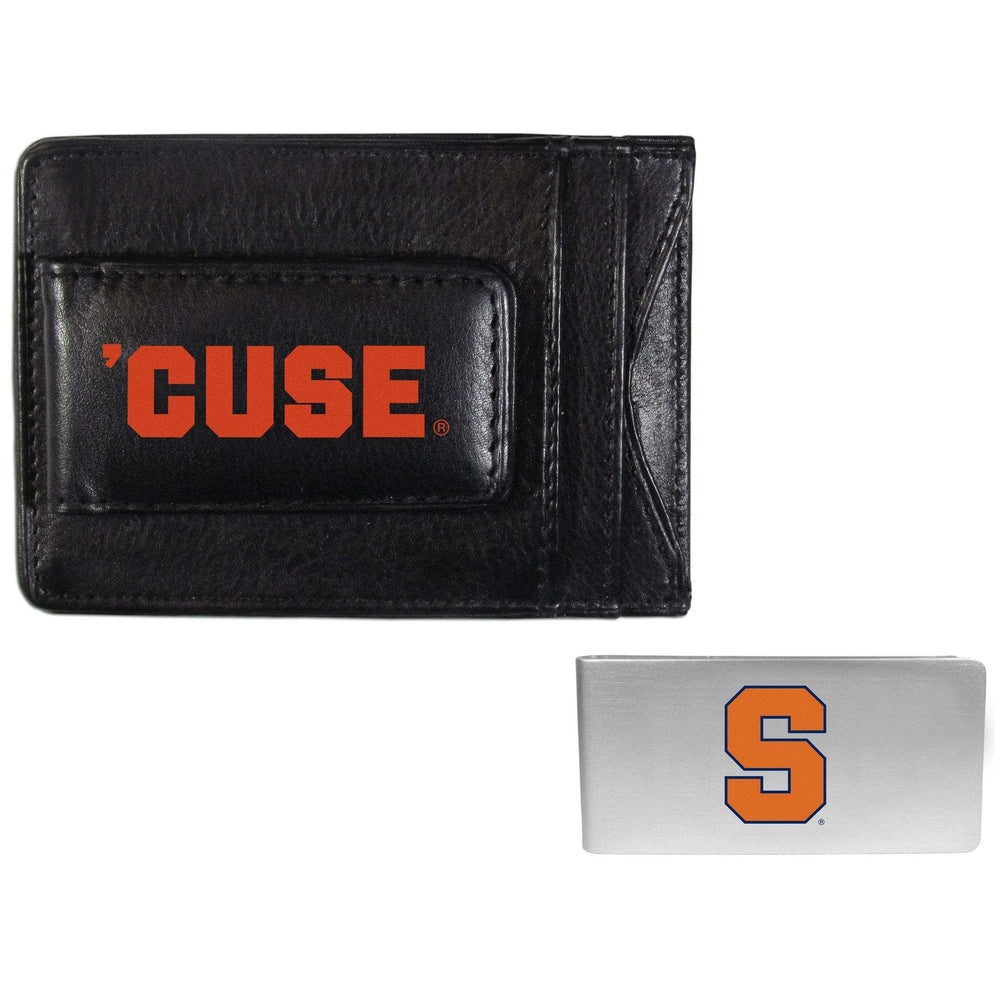Syracuse Orange Leather Cash & Cardholder & Money Clip - Syracuse Orange - Flyclothing LLC