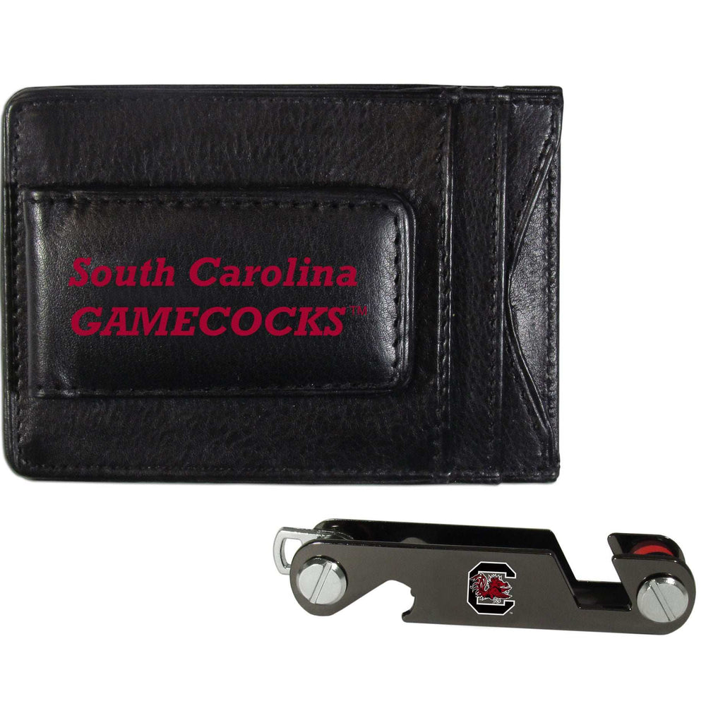 S. Carolina Gamecocks Leather Cash & Cardholder & Key Organizer - S. Carolina Gamecocks - Flyclothing LLC