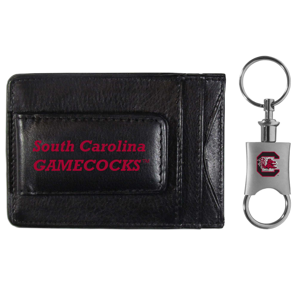 S. Carolina Gamecocks Leather Cash & Cardholder & Valet Key Chain - S. Carolina Gamecocks - Flyclothing LLC