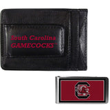 S. Carolina Gamecocks Leather Cash & Cardholder & Color Money Clip - S. Carolina Gamecocks - Flyclothing LLC