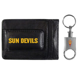 Arizona St. Sun Devils Leather Cash & Cardholder & Valet Key Chain - Arizona St. Sun Devils - Flyclothing LLC