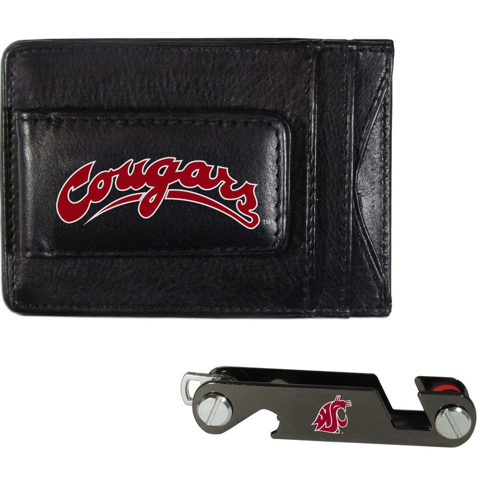 Washington St. Cougars Leather Cash & Cardholder & Key Organizer - Washington St. Cougars - Flyclothing LLC
