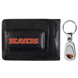 Oregon St. Beavers Leather Cash & Cardholder & Steel Key Chain - Oregon St. Beavers - Flyclothing LLC