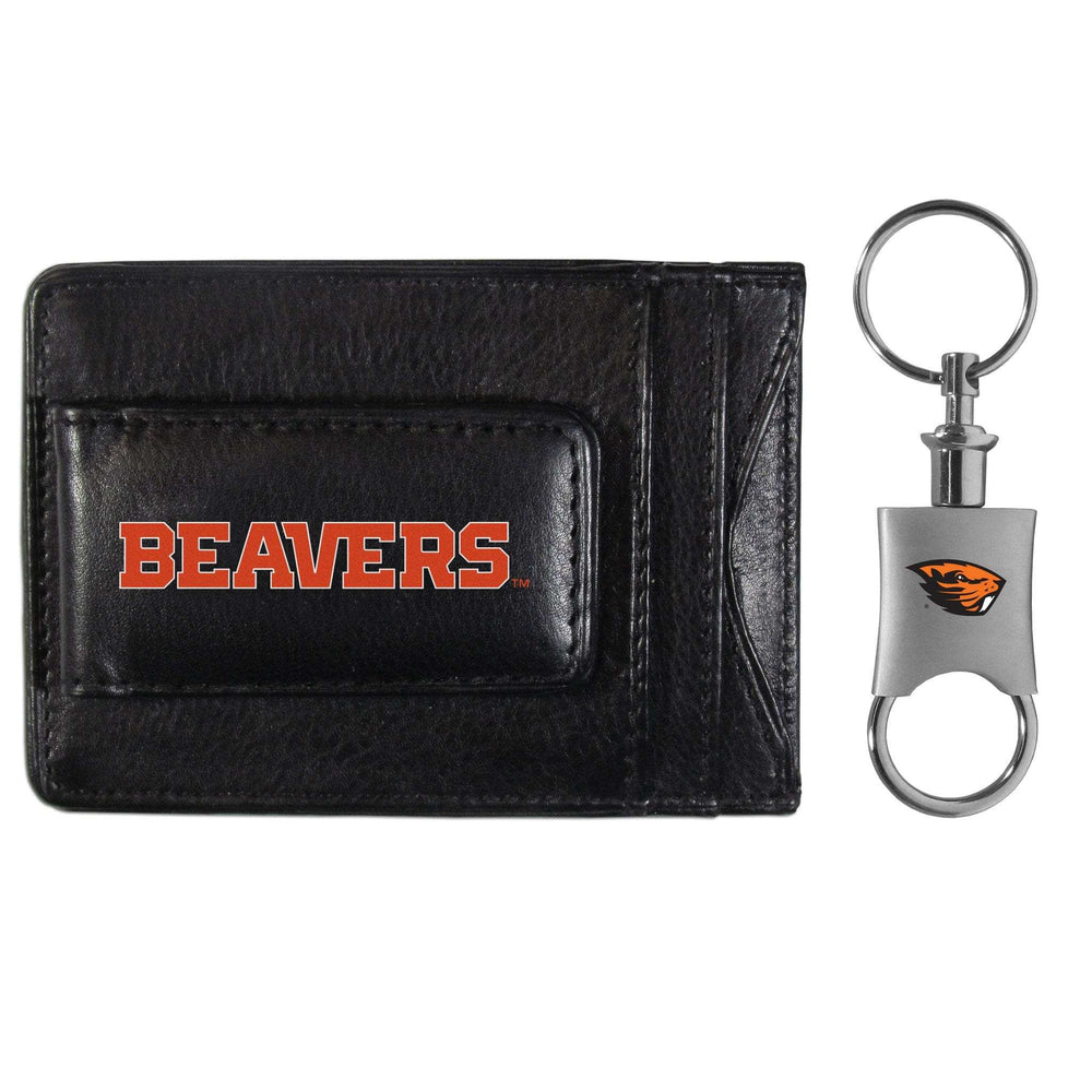 Oregon St. Beavers Leather Cash & Cardholder & Valet Key Chain - Oregon St. Beavers - Flyclothing LLC